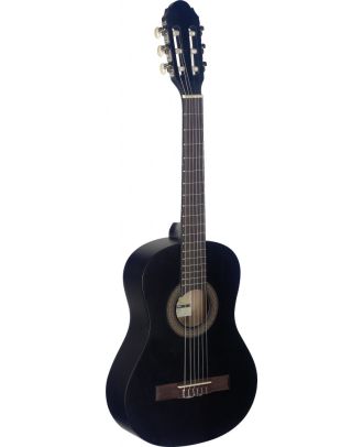 Klassische Gitarre 1/2, schwarz matt