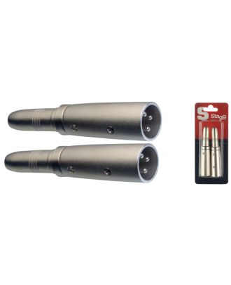 Adapter, Stereoklinken-Buchse/ symetrisch XLR M - 2 Stück im Blister