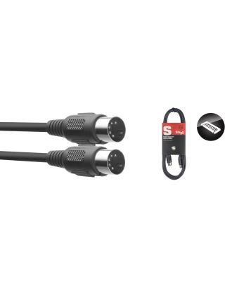 MIDIkabel - DIN M/DIN M - Plastik - 6 m - schwarz