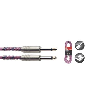 Instrumentenkabel Klinke-Klinke, Vintage Tweed pink, 6 Meter