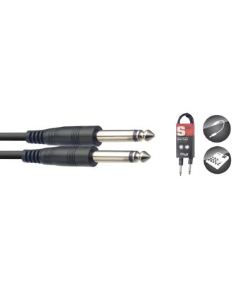 Standard patchkabel - Monoklinke/ Klinke aus Metall - 60 cm - schwarz
