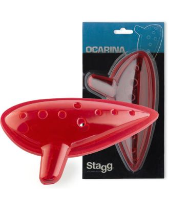 Ocarina aus Kunststoff, rot
