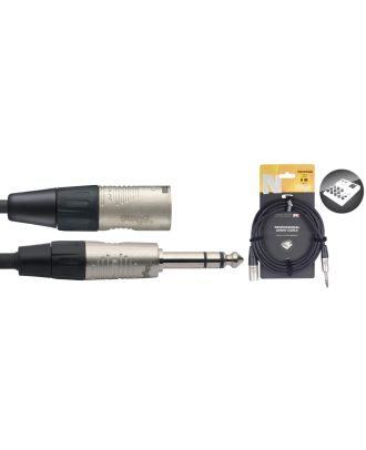 N Serie, Audiokabel, Stereo Klinkenstecker/ M XLR, 6 m, schwarz