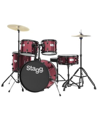 20" Drumset, komplett, weinrot