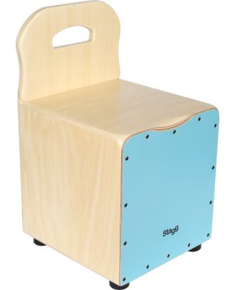 Kinder-Cajon mit EasyGo-Rückenlehne, blaue Frontplatte
