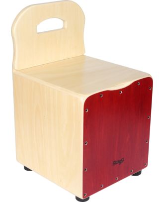 Kinder-Cajon mit EasyGo-Rückenlehne, Frontplatte rot