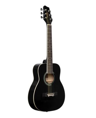 1/2 Schwarz Dreadnought Akustikgitarre mit Decke aus Lindenholz