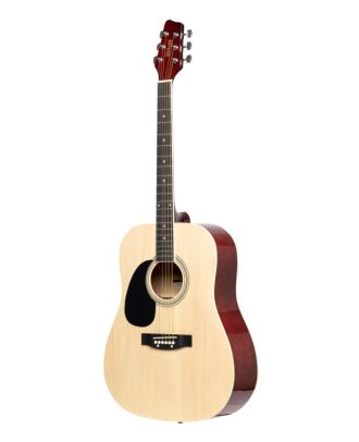 Natur Dreadnought Akustikgitarre mit Decke aus Lindenholz, Linkshändermodell