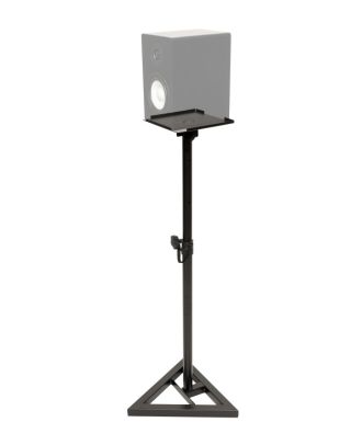 Zwei Studio-Monitor-Stative aus Stahl, höhenverstellbar, mit neigbarer Platte