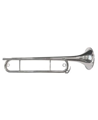 Bb Fanfare Trompete Kavallerie, Korpus aus Messing, vernickelt