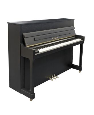 Kawai E-200 Klavier schwarz matt, Ansicht: schräg frontal