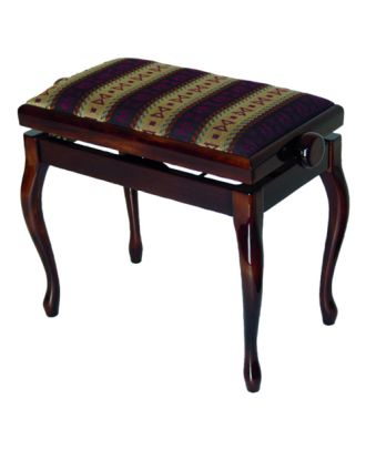 Klavierbank original Burghardt B2 Chippendale, echt-Leder
