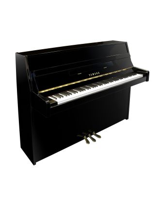 Yamaha B1 Klavier, schwarz, Ansicht: schräg frontal